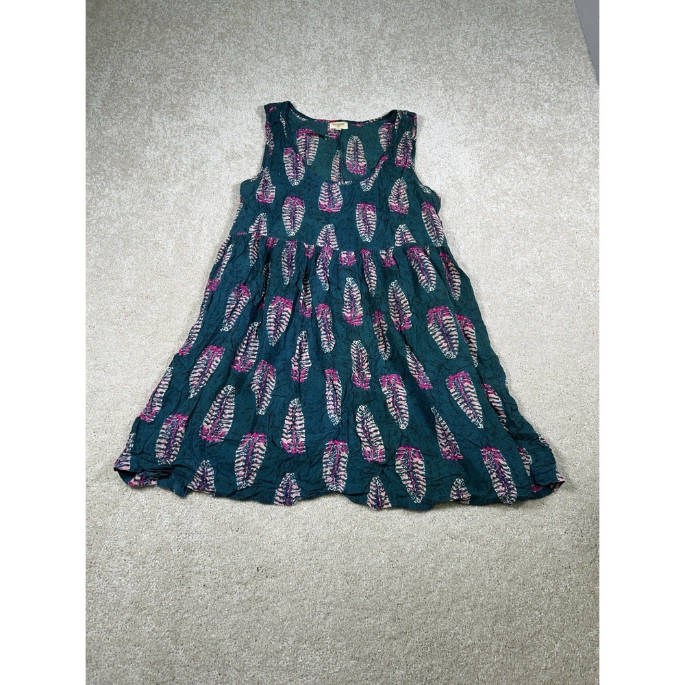 World Markets Womens Size S Green Dress Leaf Print